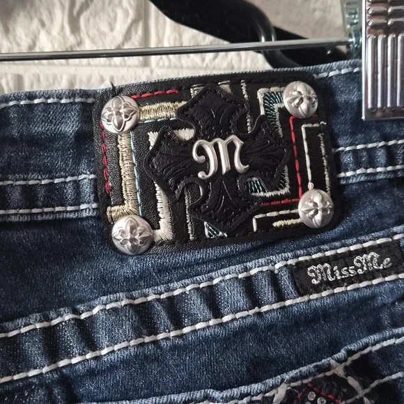 Miss Me Dark Blue Jean Shorts - Picture 5 of 7